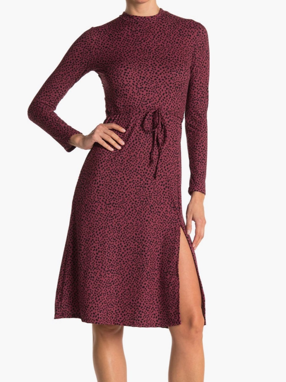 Velvet Torch Red Long Sleeve Sheath Dress